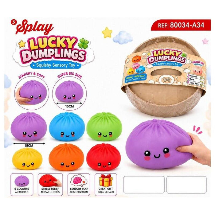 Pack De 12 Unidades - Juguete Antiestres Harina Squishy Bao Lucky Dumpling 15cm Surtido