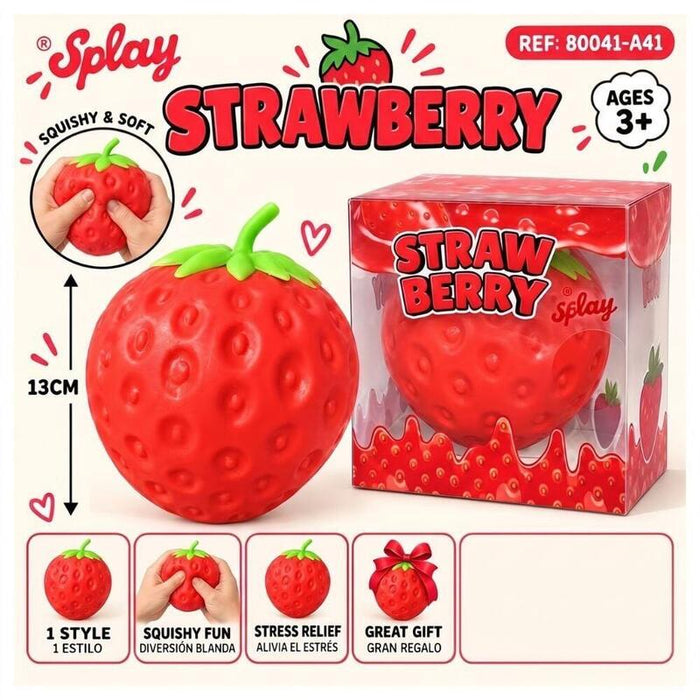 Pack De 12 Unidades - Juguete Antiestres Squishy Fresa 13cm