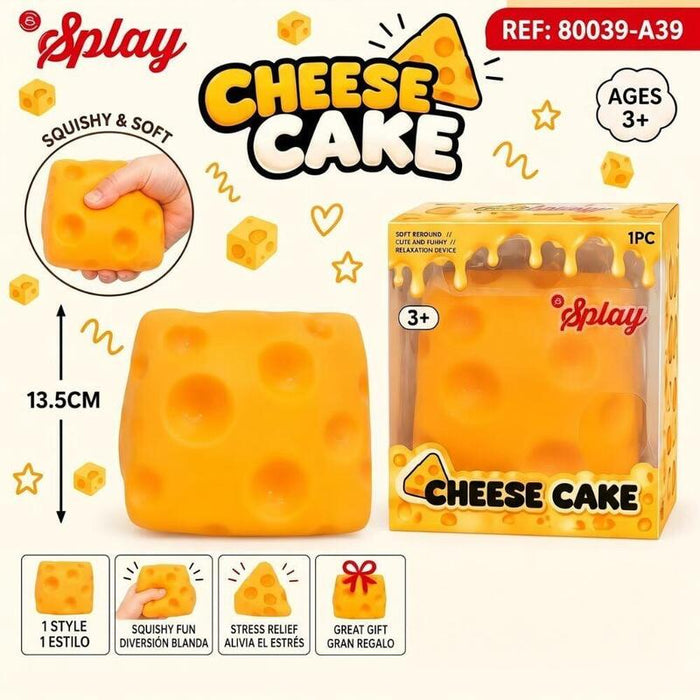 Pack De 12 Unidades - Juguete Antiestres Squishy Queso 13,5cm