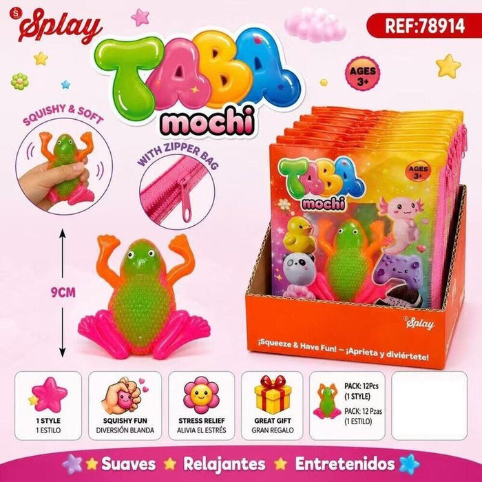 Pack De 12 Unidades - Juguete Antiestres Taba Mochi Rana 9cm Surtido