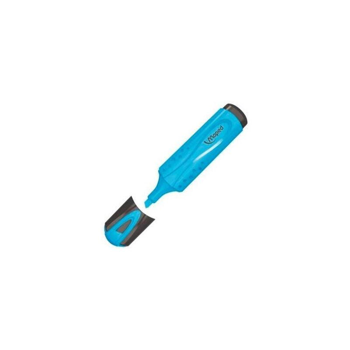 Pack De 12 Unidades Maped Marcador Fluorescente Peps Classic Azul