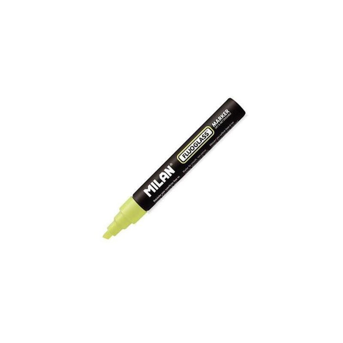 Pack De 12 Unidades Milan Fluoglass Rotulador Borrable Amarillo