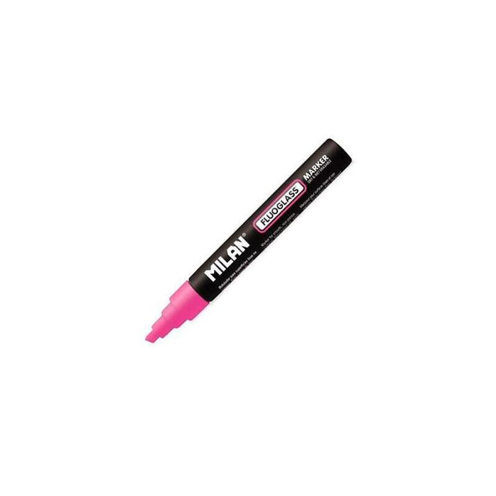 Pack De 12 Unidades Milan Fluoglass Rotulador Borrable Fucsia