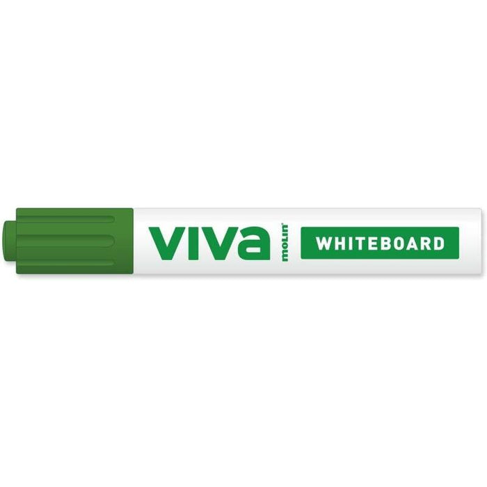 Pack De 12 Unidades Molin Viva Rotulador Para Pizarra Blanca - Punta Redonda De Fibra Sintetica - Trazo 3mm - Tinta Con