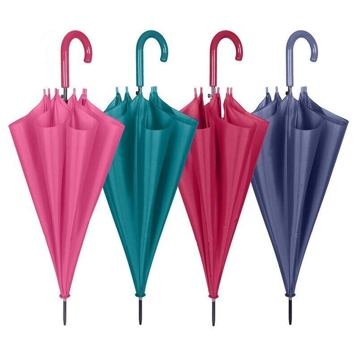 Pack De 12 Unidades - Paraguas Automatico Color Liso 61cm Surtido