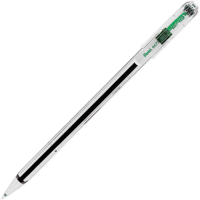 Pack De 12 Unidades Pentel Superb Boligrafo De Bola - Punta Fina 0.7mm - Trazo 0.35mm - Tinta Con Base De Aceite -