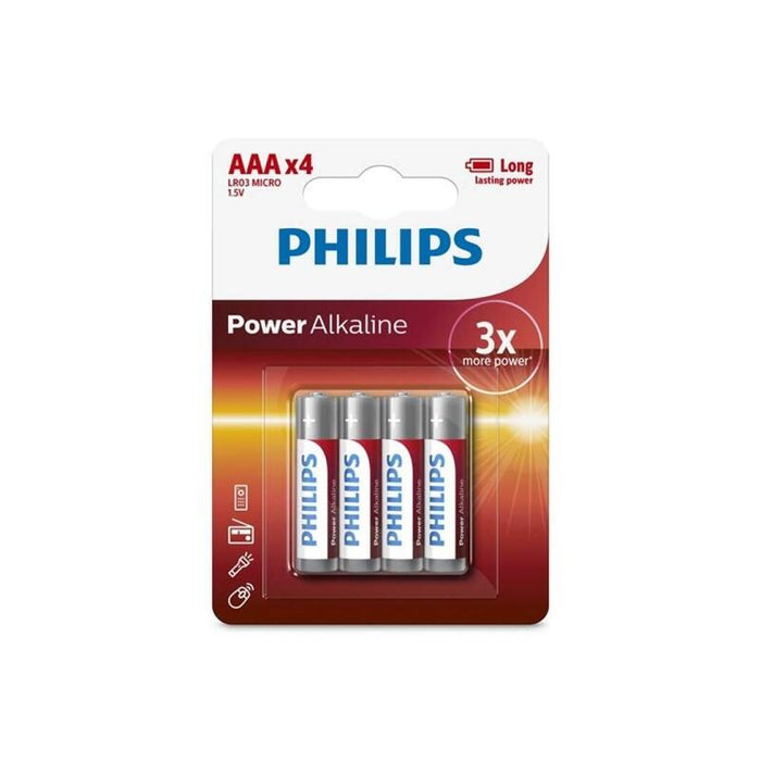Pack De 12 Unidades Philips Power Alkaline Pila Aaa Lr03 Blister*4 12 Uds