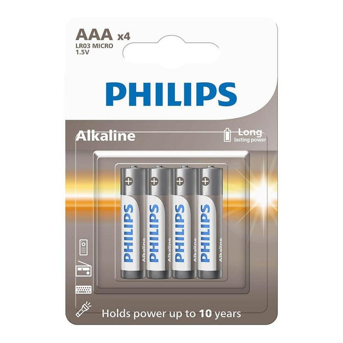 Pack De 12 Unidades - Pila Alcalina Aaa, Lr03, 1,5 V, Ø10,5 X 44,5 Mm, 4 Uds, Blíster