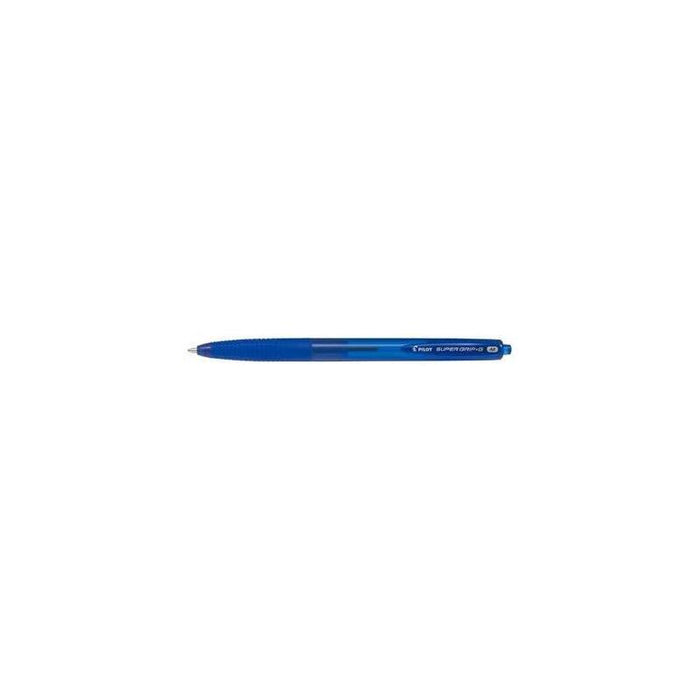 Pack De 12 Unidades Pilot Boligrafo De Bola Retractil Supergrip G - Punta Redonda 1.0mm - Trazo 0.4mm - Tinta De Aceite - Grip Ergonomico - Color Azul
