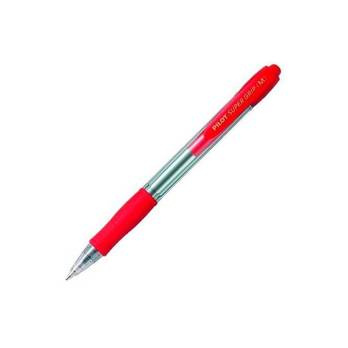 Pack De 12 Unidades Pilot Bolígrafo Supergrip M Rojo Cuerpo Rojo