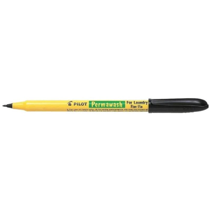 Pack De 12 Unidades Pilot Permawash Rotulador Permanente Para Textil - Punta De 2mm - Negro
