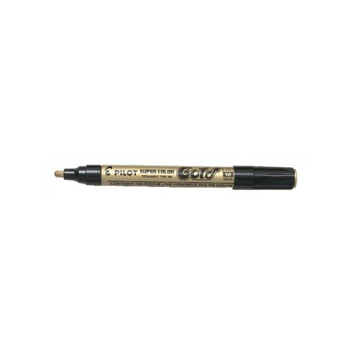 Pack De 12 Unidades Pilot Super Color Rotulador Permanente - Punta De 4,5mm De Poliacetal - Tinta Muy Densa Y Opaca -