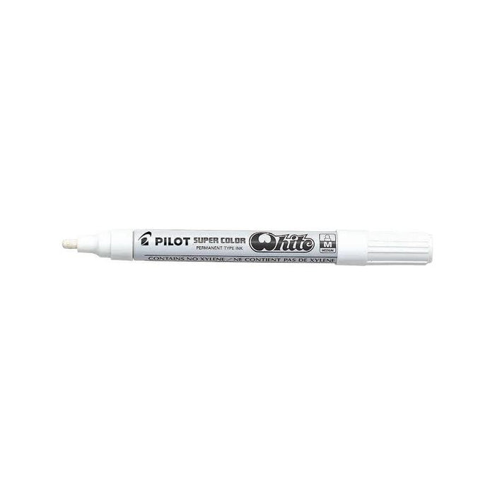 Pack De 12 Unidades Pilot Super Color Rotulador Permanente - Punta De 4,5mm De Poliacetal - Tinta Muy Densa Y Opaca -