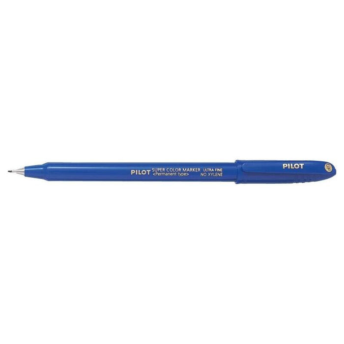 Pack De 12 Unidades Pilot Super Color Rotulador Permanente Ultra Fino - Punta De Poliacetal 1mm - Libre De Xileno -
