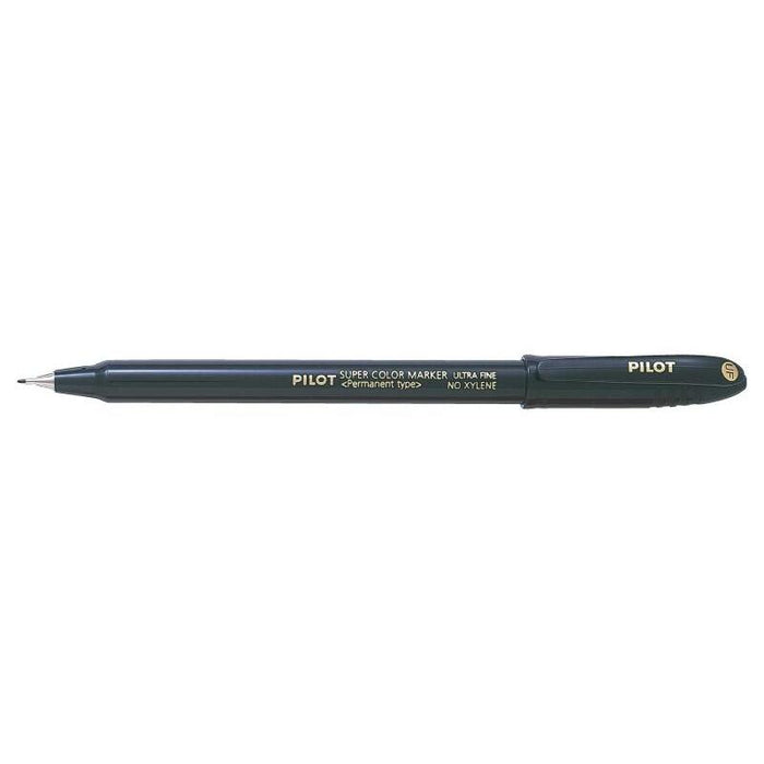Pack De 12 Unidades Pilot Super Color Rotulador Permanente Ultra Fino - Punta De Poliacetal 1mm - Libre De Xileno -