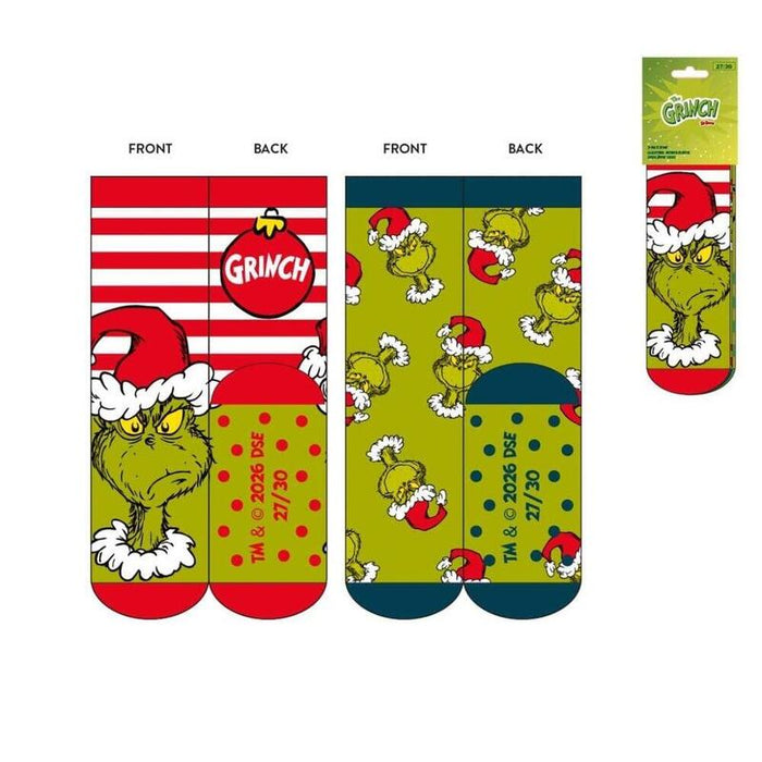 Pack De 12 Unidades - Set 2 Calcetines Antideslizantes Grinch Surtido