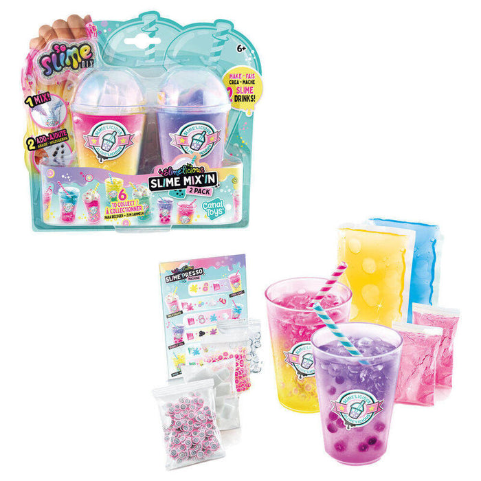 Pack De 12 Unidades - Set 2 Vasos Bebidas Slime Surtido