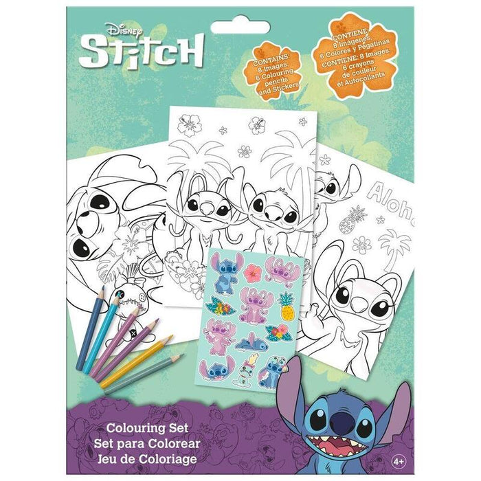 Pack De 12 Unidades - Set Colorear Pegatinas Stitch Disney