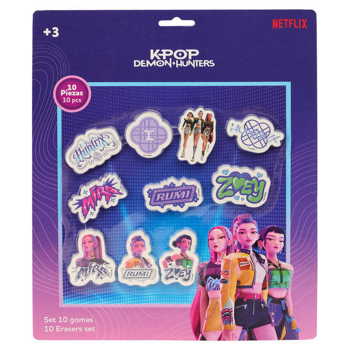 Pack De 12 Unidades - Set Gomas Borrar Stationery Kpop Demon Hunters