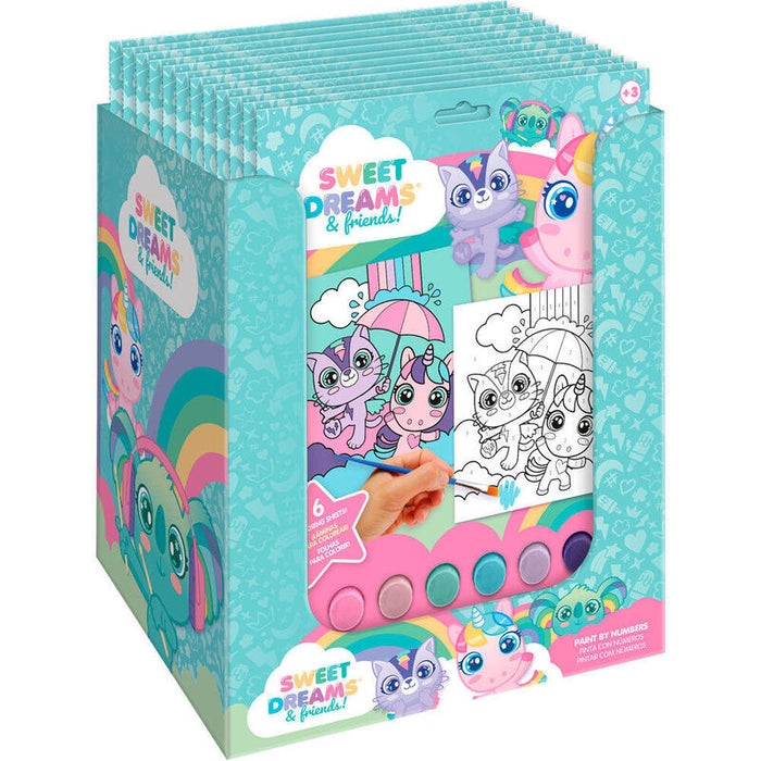 Pack De 12 Unidades - Set Papeleria Pinta Con Numeros Sweet Dreams Surtido