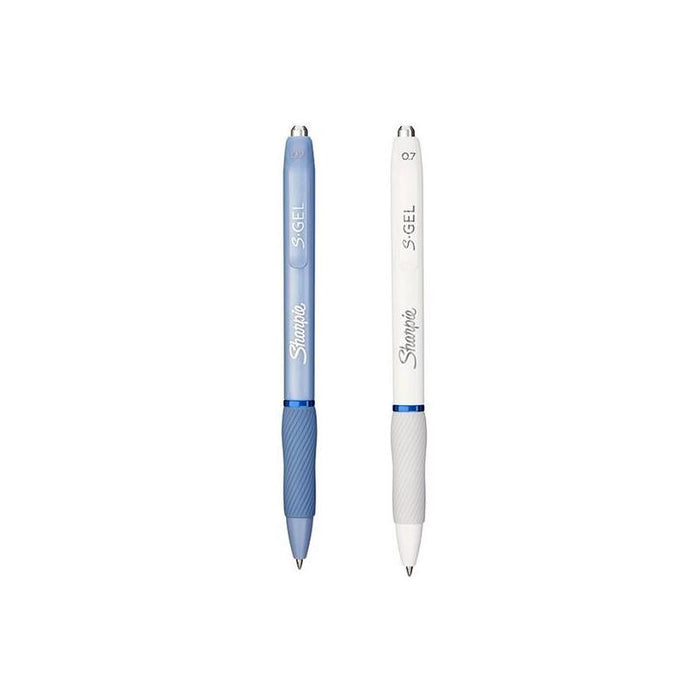 Pack De 12 Unidades Sharpie Bolígrafo Sgel Fashion Surtidos  Cuerpo Blanco - Azul Celeste  0.7mm Gel Azul
