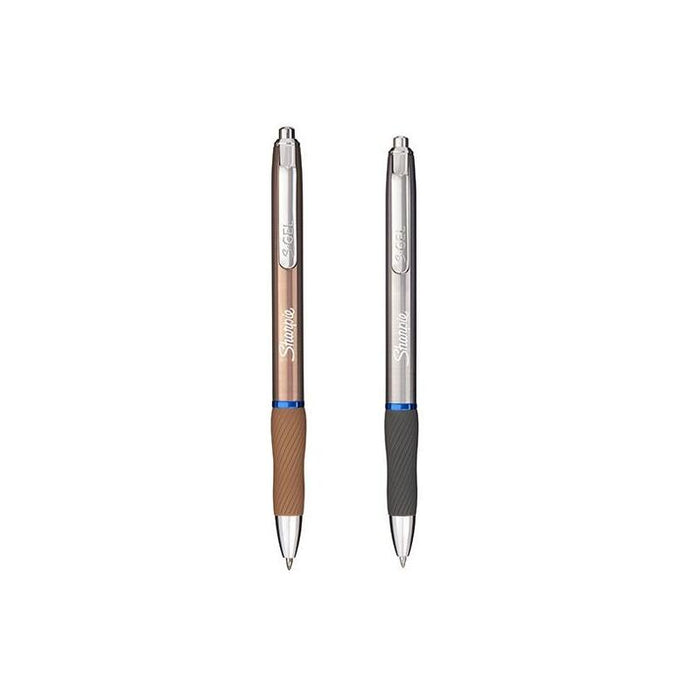 Pack De 12 Unidades Sharpie Bolígrafo Sgel Metallic  Surtidos Cuerpo Plateado - Cobre  0.7mm Gel Azul