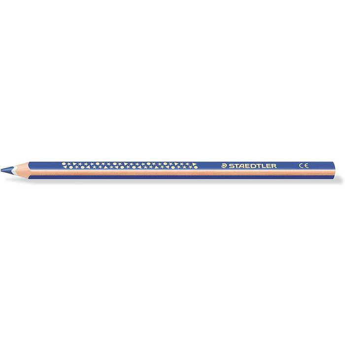 Pack De 12 Unidades Staedtler Jumbo Noris 128 Lapiz Triangular De Color - Mina De 4mm - Resistencia A La Rotura - Diseño Ergonomico - Color Blanco