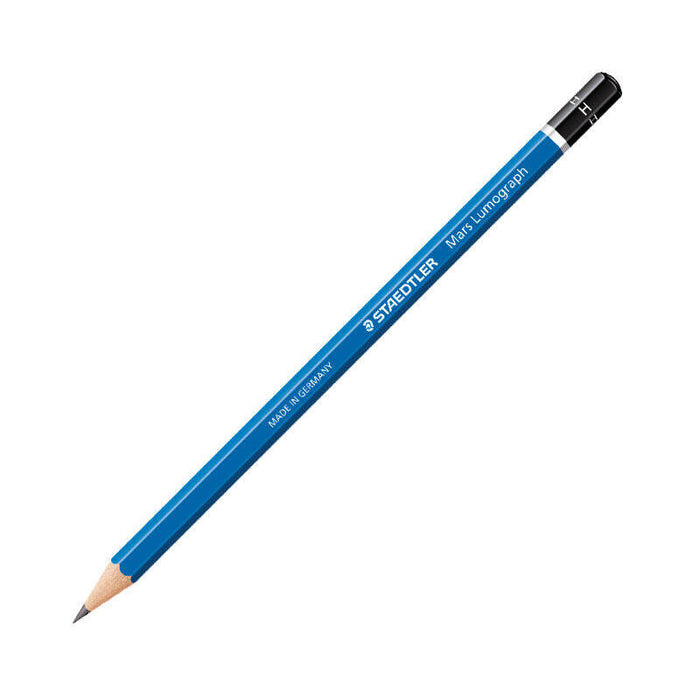 Pack De 12 Unidades Staedtler Mars Lumograph 100 Lapiz De Grafito Hexagonal - Mina H Ultrarresistente De 2mm - Madera De Bosques Sostenibles