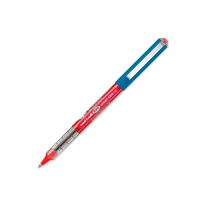Pack De 12 Unidades Uniball Rollerball Eye Ocean Care Ub-150rop 0,5mm Rojo