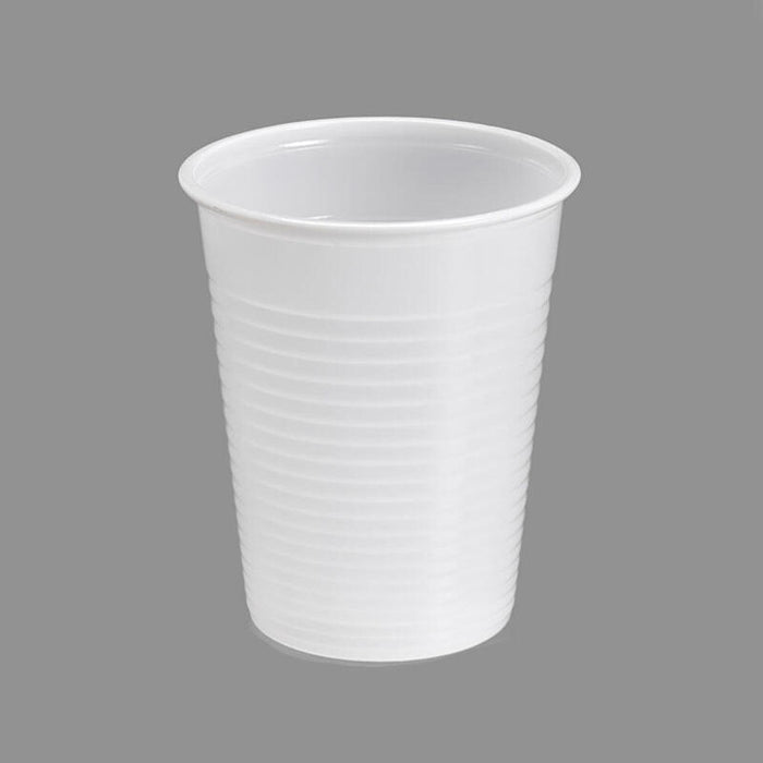Pack De 12 Unidades - Vasos De Plástico Blancos 200cc, 25 Uds