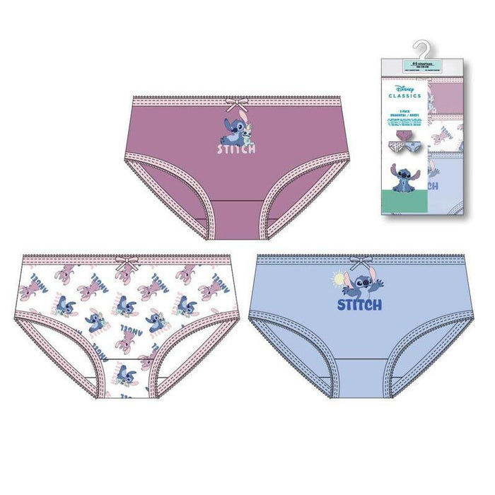 Pack De 15 Unidades - Blister 3 Braguitas Stitch Disney Surtido