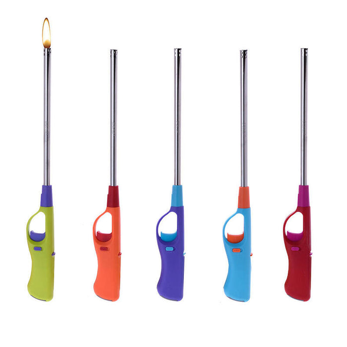 Pack De 16 Unidades - Encendedor Recargable Extra Largo Especial Bbq, Colores Surtidos Euro/U