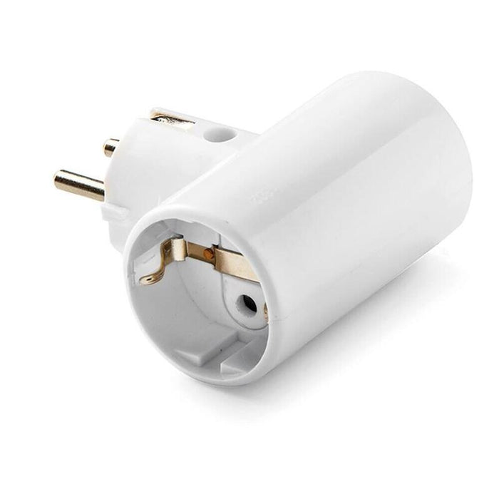 Pack De 2 Unidades - Adaptador Doble 2p+T, 16a 250 V Espigas 4,8 Mm Blanco
