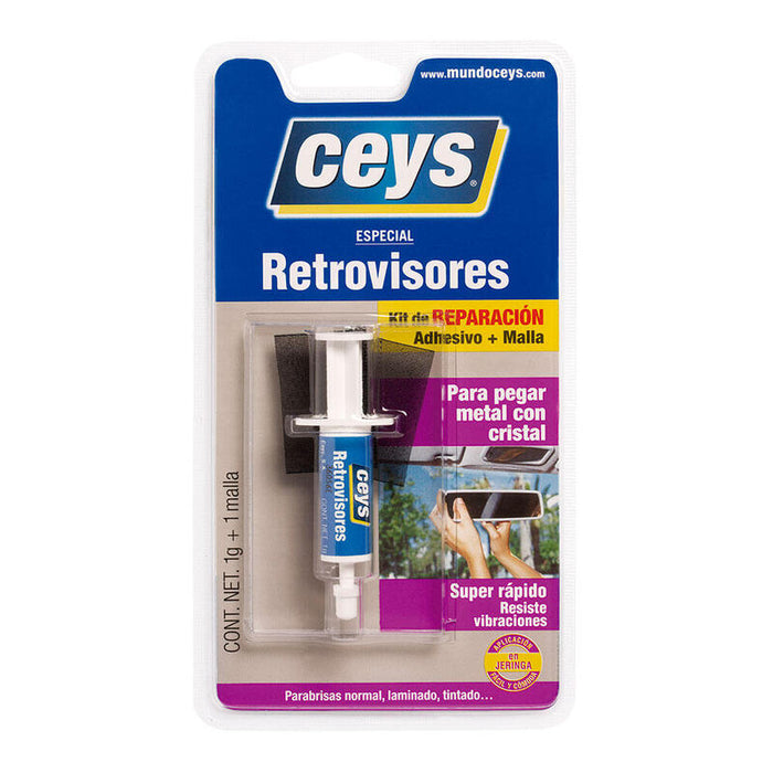 Pack De 2 Unidades - Adhesivo Especial Reparación Retrovisores Adhesivo 1 G + Malla