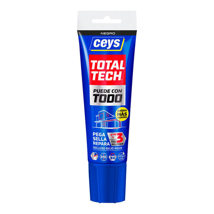Pack De 2 Unidades - Adhesivo Sellador Total Tech Negro Tubo 125 Ml