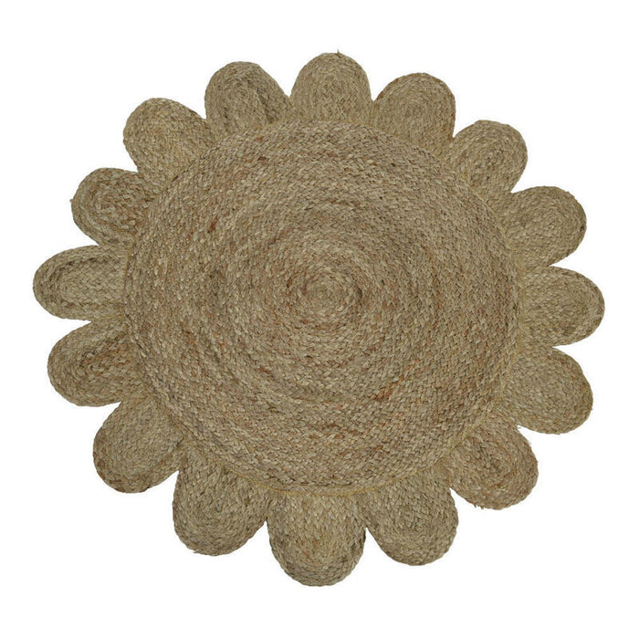 Pack De 2 Unidades - Alfombra De Yute Borde Dentado Ø90cm