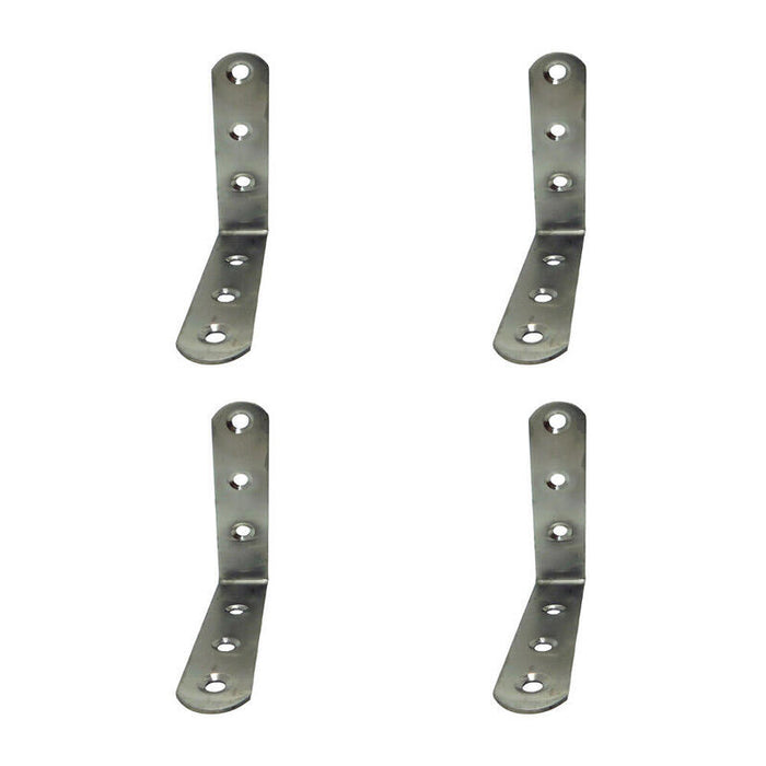 Pack De 2 Unidades - Ángulo Refuerzo An24, Acero Inoxidable, 100 X 100 X 19 Mm. 4 Unidades