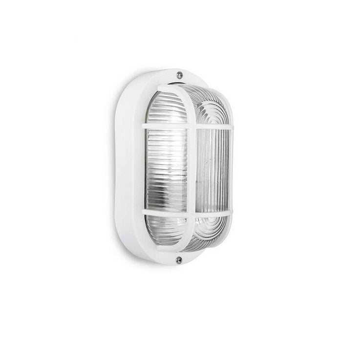 Pack De 2 Unidades - Aplique Oval Modelo Tarragona Ip54 1 X E27 40 W 11,4 X 20,2 X 10 Cm, Blanco