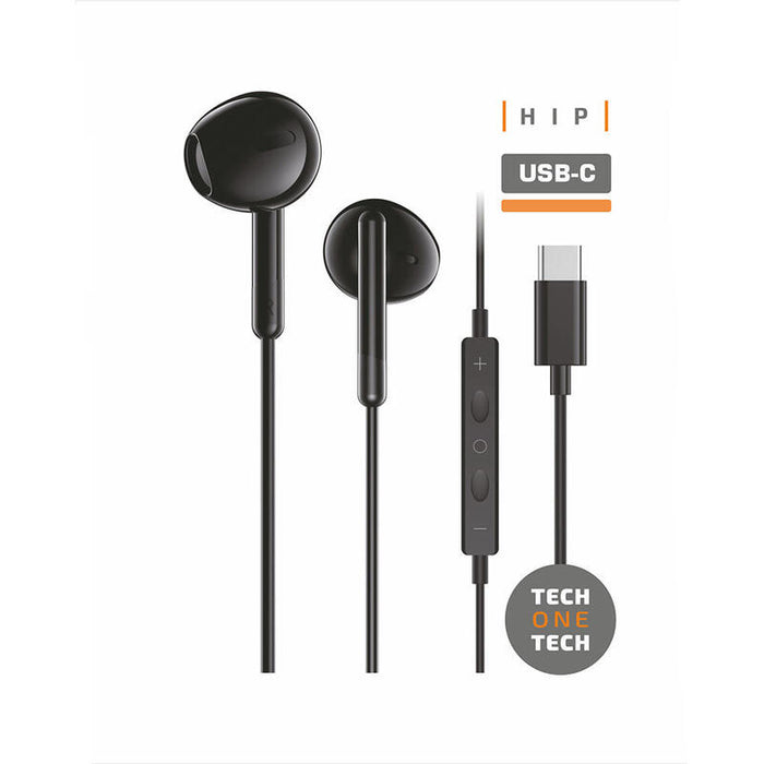 Pack De 2 Unidades - Auriculares Hip Con Usb-C Negros