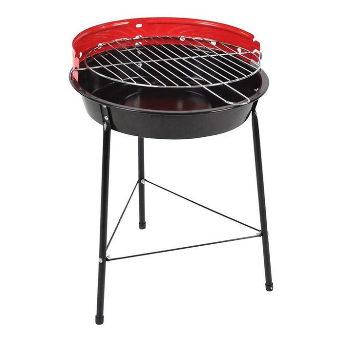 Pack De 2 Unidades - Barbacoa De Carbón 3 Patas, Negra Y Roja, Ø33 X 44,5 Cm