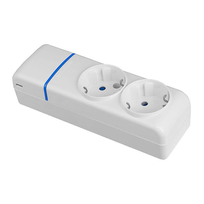 Pack De 2 Unidades - Base Múltiple De 2 Tomas 2p+T, 16a 250v 8002p Solera