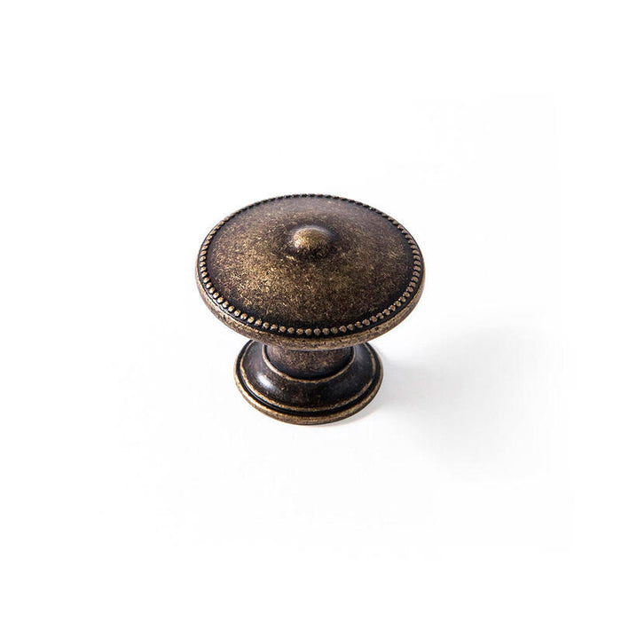 Pack De 2 Unidades - Blister Con 4 Pomos Redondos Para Mueble Fabricado En Zamak Acabado Cuero Viejo Mod. 3121 Ø30mm Rei