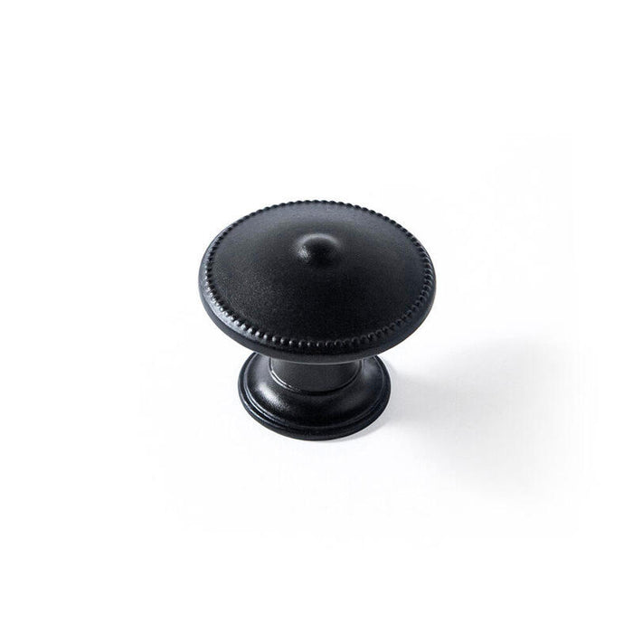 Pack De 2 Unidades - Blister Con 4 Pomos Redondos Para Mueble Fabricado En Zamak Acabado Negro Mate Mod. 3121 Ø30mm Rei