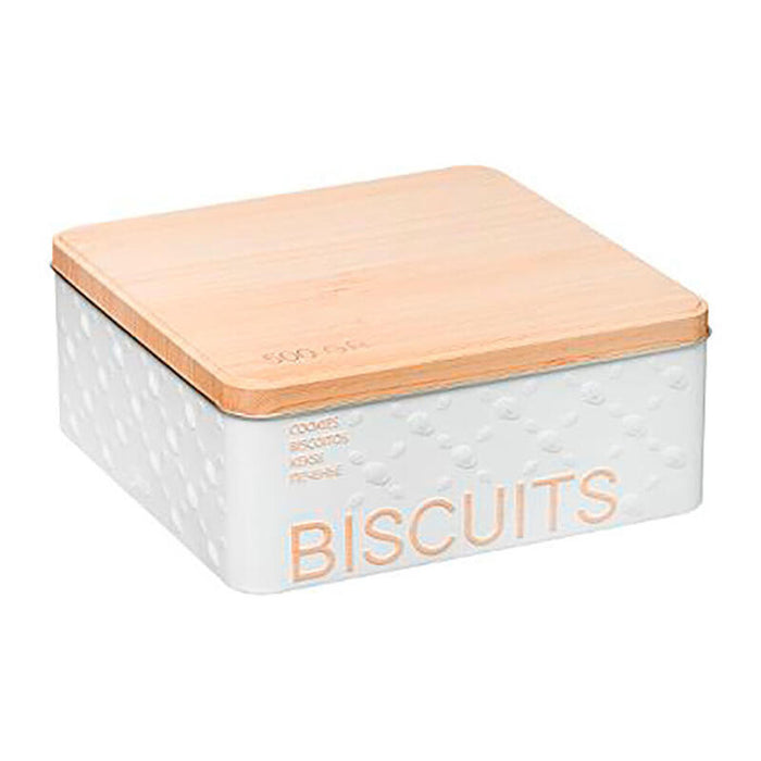 Pack De 2 Unidades - Caja Metálica Modelo Scandi Nature Para Galletas 500 G