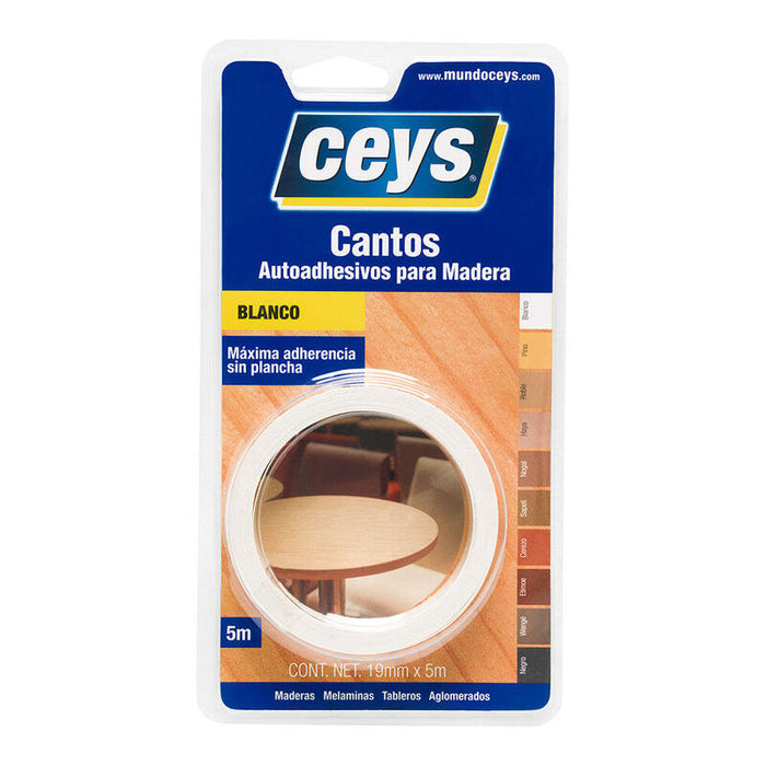 Pack De 2 Unidades - Canto Autoadhesivo Blanco Rollo 19 Mm X 5 M