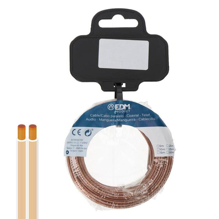 Pack De 2 Unidades - Carrete Cable Paralelo 2x0,75mm Transparente 5m
