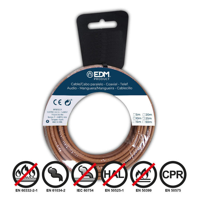 Pack De 2 Unidades - Carrete Cablecillo H07z1-K 2,50 Mm² Marrón, 5 M
