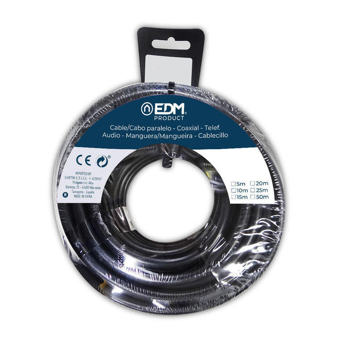 Pack De 2 Unidades - Carrete Manguera Plana H05vvh2-F 2 X 1,00 Mm² Negra, 5 M