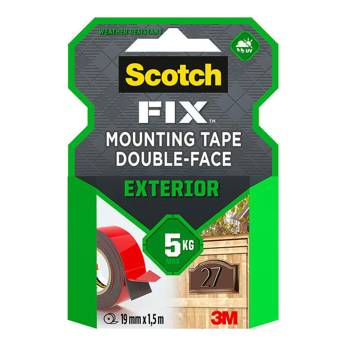 Pack De 2 Unidades - Cinta Doble Cara De Montaje Para Exteriores, Máx 5 Kg, 19 Mm X 1,5 M
