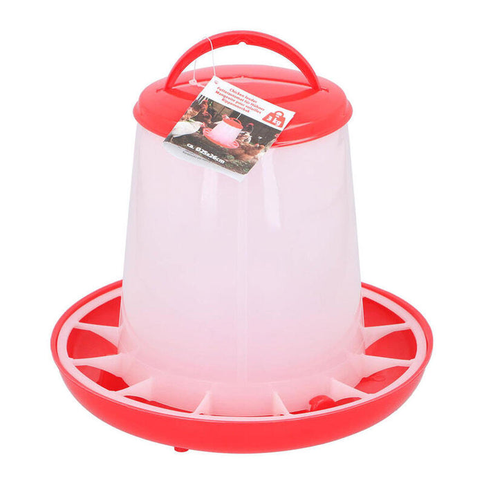 Pack De 2 Unidades - Comedero Para Aves De Corral 3 Kg Ø25 X 26 Cm Pet Food